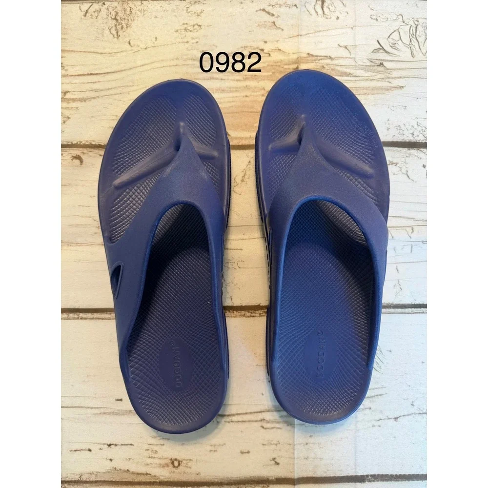DOGDAN Men 12 Blue Recovery Sandals Flip Flops Arch Support Comfort Slides EU 45